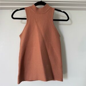 Sleeveless Knit Top - peach
